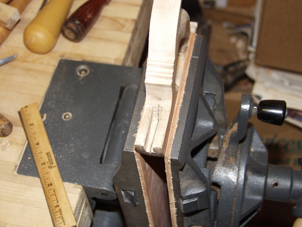 Here's the mortise after it's almost ready.