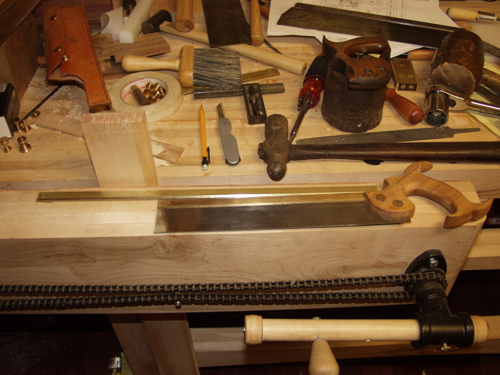 Here is a size comparison to the small joiners saw.